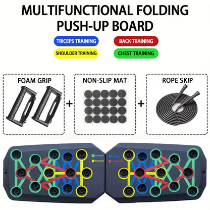 Ultimate Portable Push-Up Board Set - Multifunctional Fitness Equipment for Chest, Arms, and Back Training