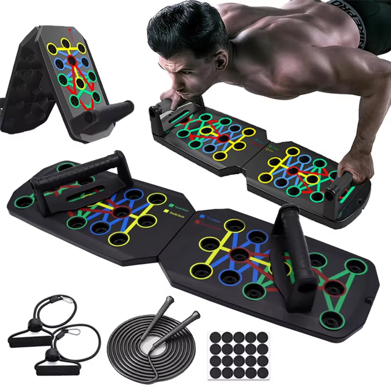 Ultimate Portable Push-Up Board Set - Multifunctional Fitness Equipment for Chest, Arms, and Back Training