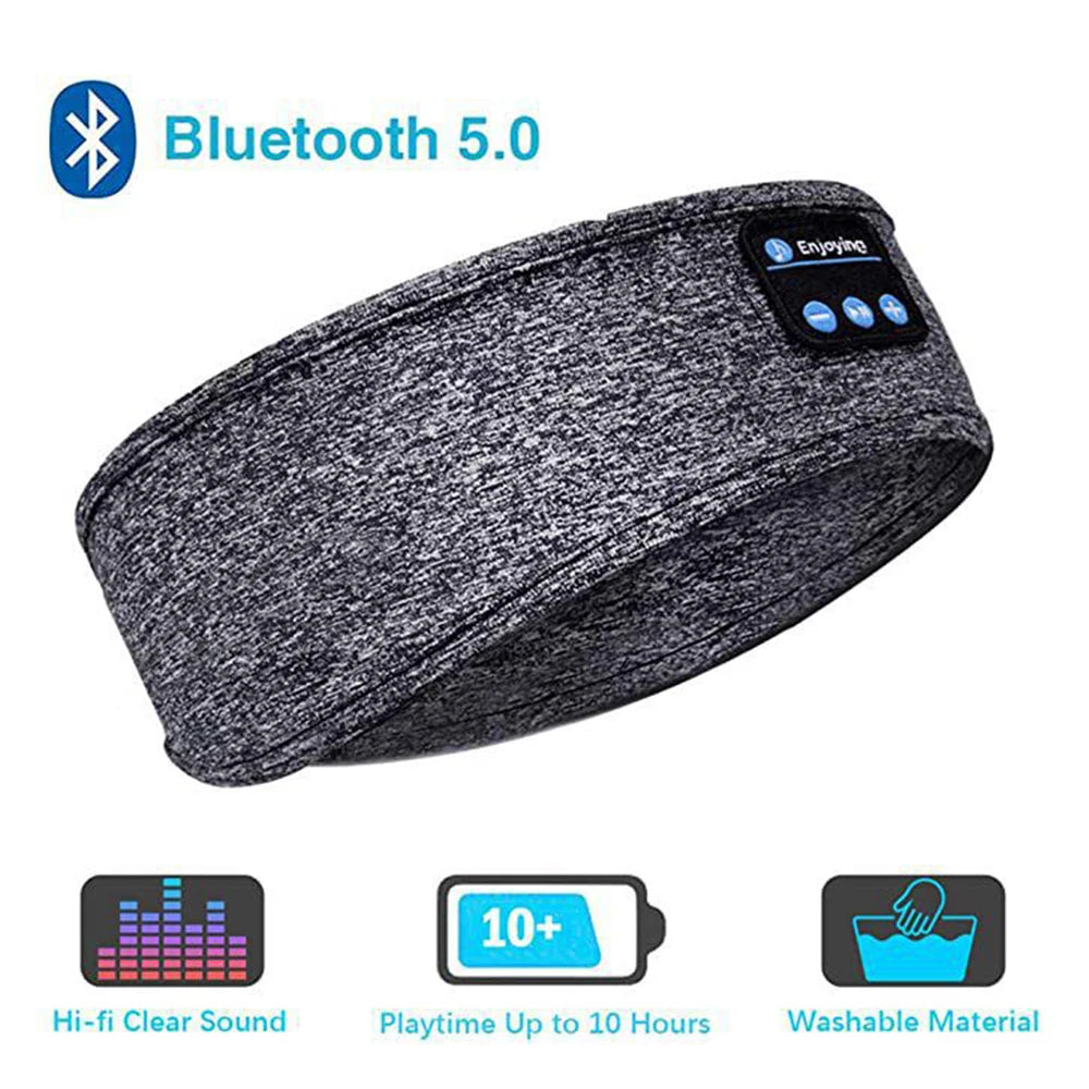 Bluetooth Sleep Headband – Wireless Music Earphones & Comfortable Sports Eye Mask for Relaxation & Sleep